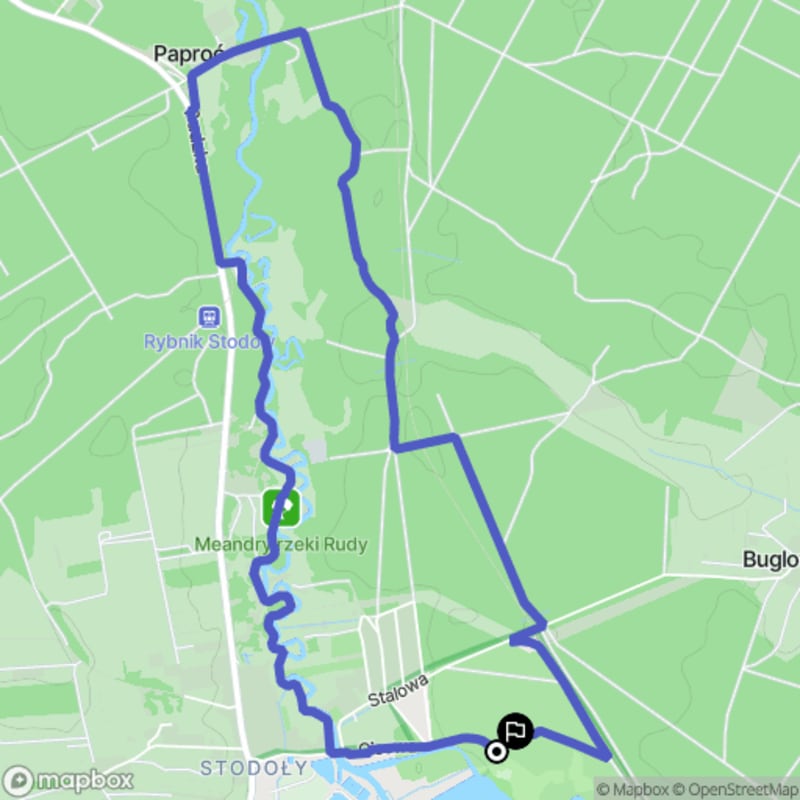 Łatwa 7,3-kilometrowa wędrówka wzdłuż rzeki Rudy - Rybnik - Rybnik