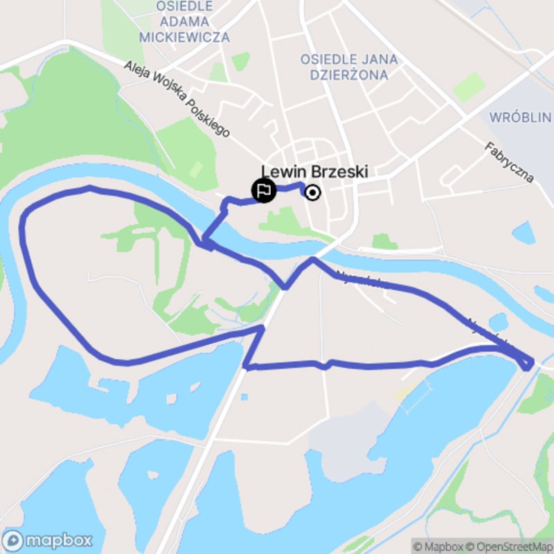 Łatwa, 5.7km dystansowa wędrówka turystyczna z Lewin Brzeskiem - polski tłumaczenie - Lewin Brzeski