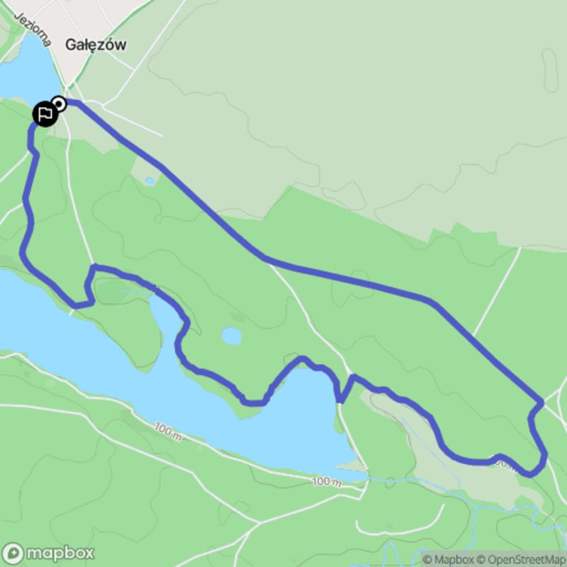 Spacer łatwy o długości 7,2 km w Gałęziowie - Gałęzów