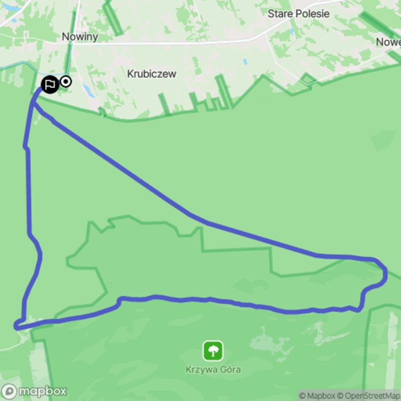 Ścieżka wzdłuż rzeki z poziomem trudności średnim - spacer od Nowe Gniewniewice, dystans 13.8 km - Nowe Gniewniewice