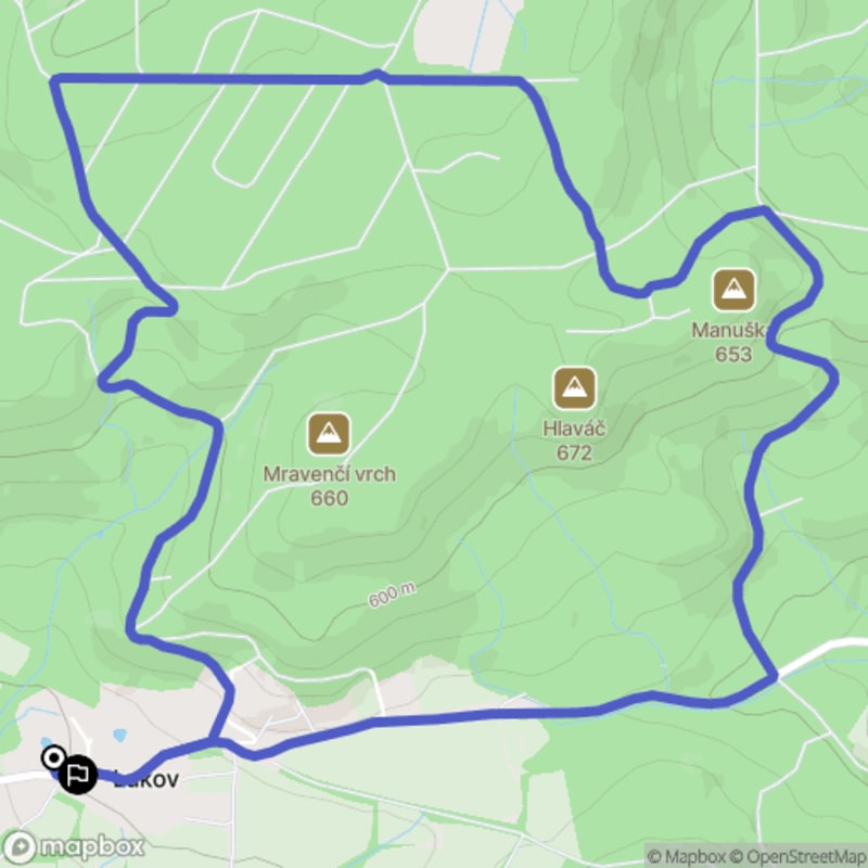 Ścieżka w Lukowie o długości 7,9 km z poziomem trudności umiarkowanym - Lukov