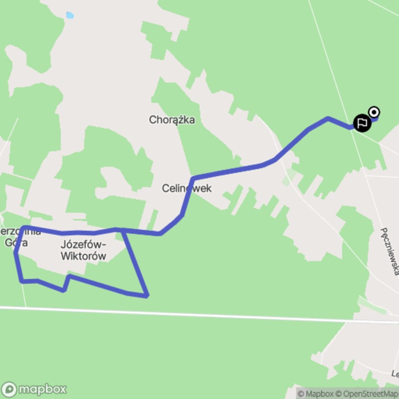 Ścieżka w Lasku o długości 11,3 km z poziomem trudności umiarkowanym - Lasek