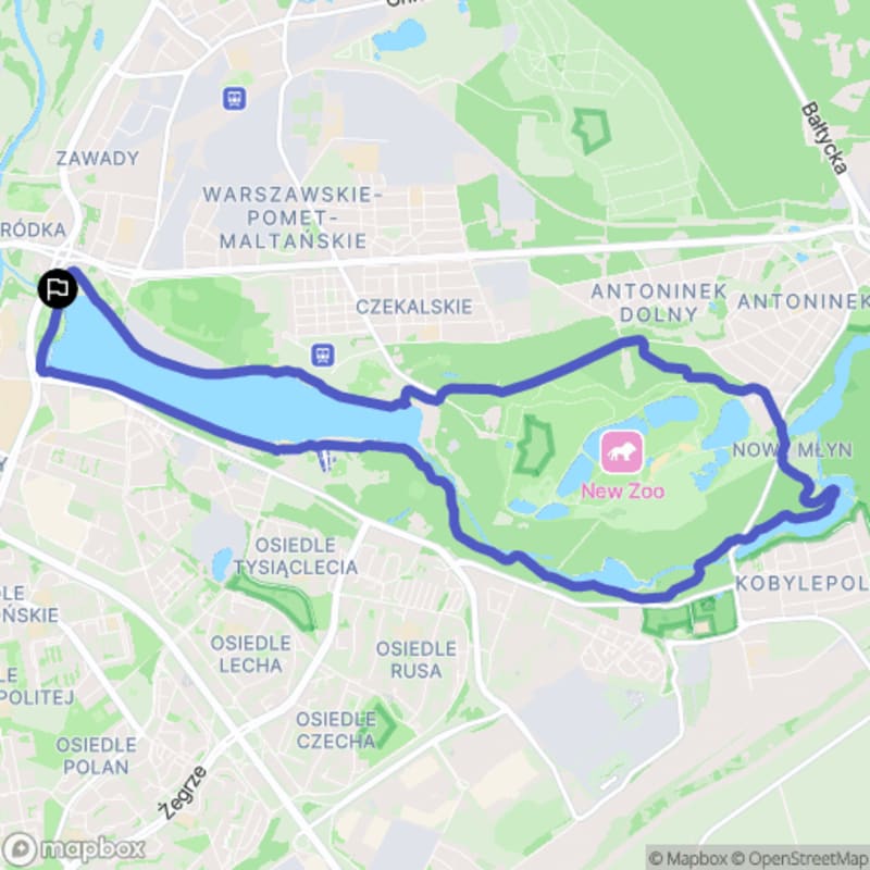 Umiarkowana 12-kilometrowa trasa rowerowa w poznańskim Lesie Antoninek - Poznań