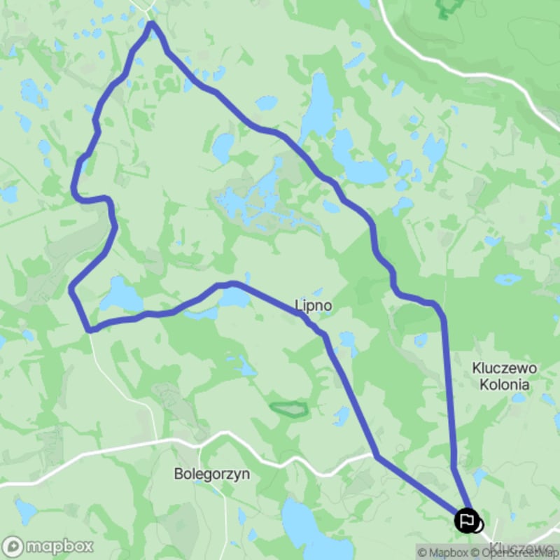 Ścieżka wzdłuż rzeki z poziomem trudności średnim - 10,6 km, Kluczewo - Kluczewo