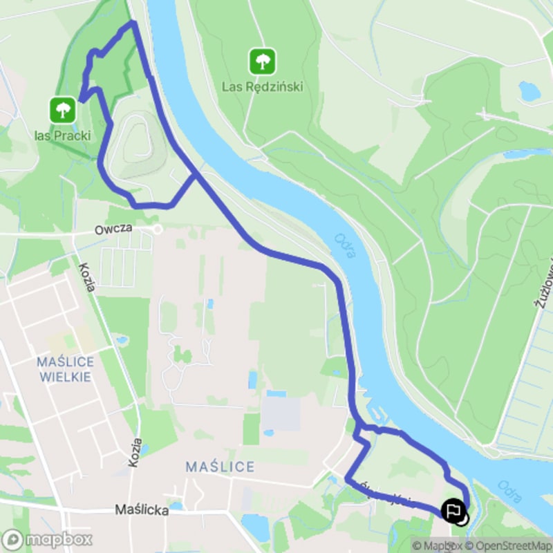 Łatwy 7,3-kilometrowy spacer po Wrocławiu - Maslice - Wrocław
