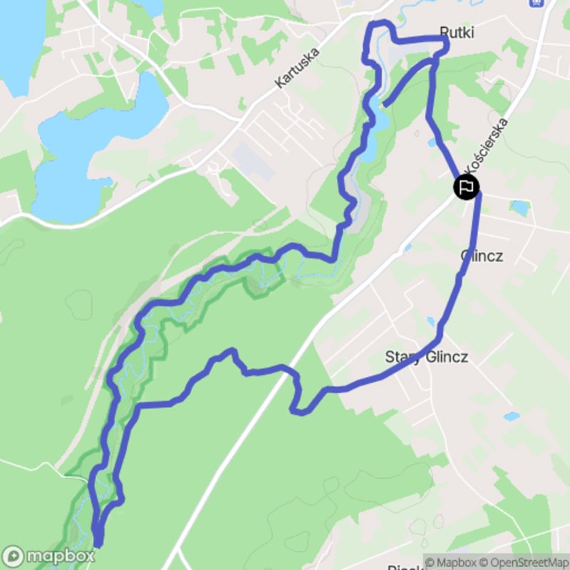 Umiarkowana wędrówka: niebieski szlak w rezerwacie przyrody Jar Raduni - 11,4 km, 3:40 - Glincz