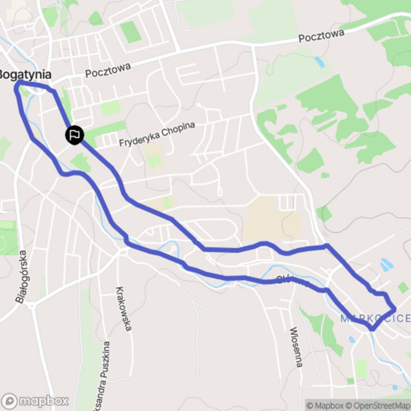 Łatwa 5,6-kilometrowa wycieczka na Kołobrzeskie Wzgórze Obserwatora, Bogatynia - Bogatynia