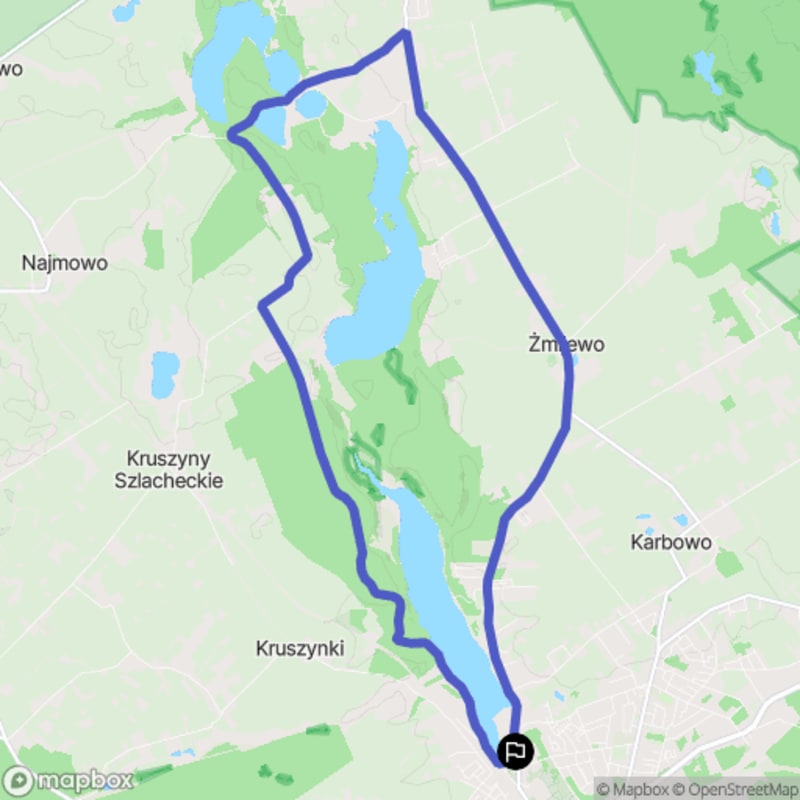 Wymagająca 17-kilometrowa pętla wokół jezior - Brodnica - Brodnica