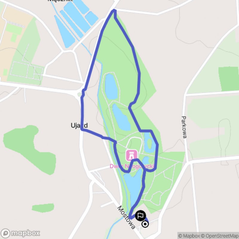 Łatwa, 2,3 km dystansowa przechadzka w Ujazdzie \/ (Easy, 2.3 km distance hike in Ujazd) - Ujazd
