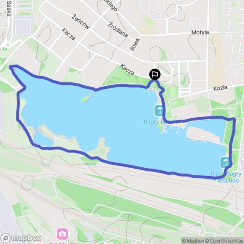 Łatwa 3,3-kilometrowa przejażdżka rowerowa wokół jeziora Bagry w Krakowie - Kraków