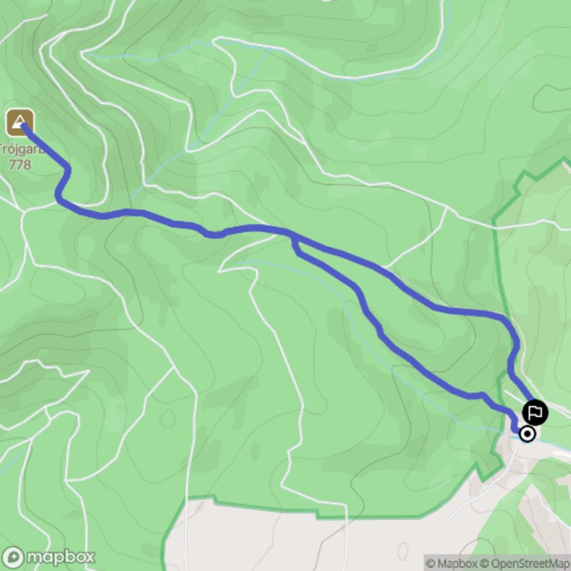Trudna wycieczka piesza w Górach Wałbrzyskich: Lubomin - Trójgarb (4,1 km) - Lubomin