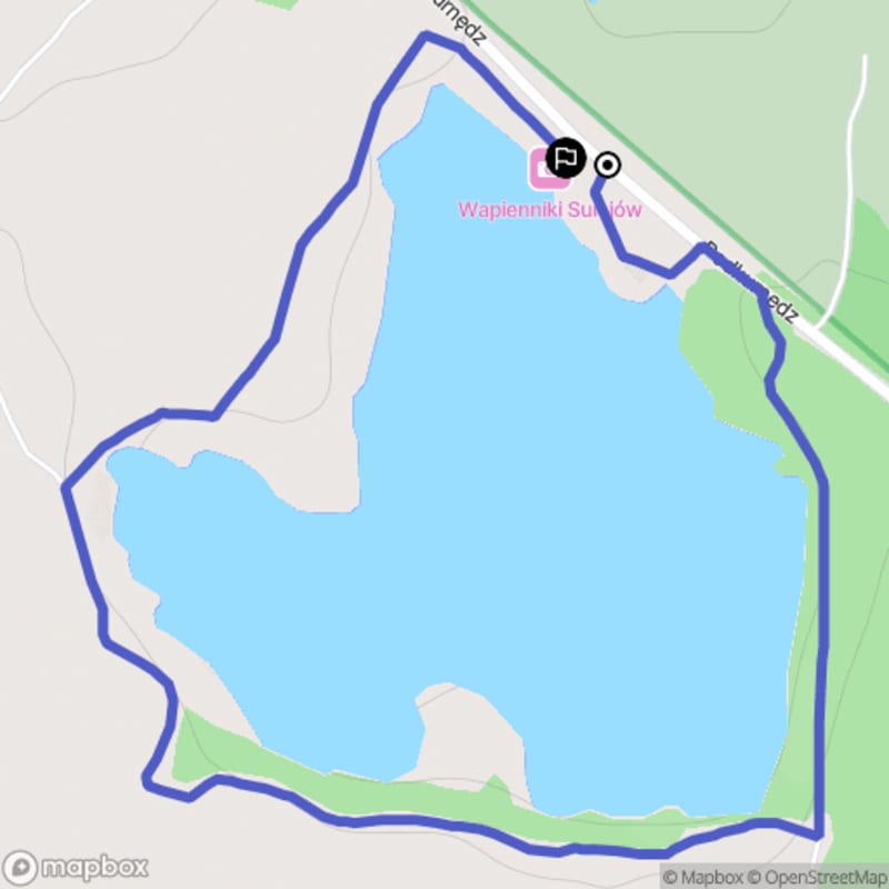 Trudna 2 km wędrówka wokół turkusowego jeziora Wapienniki koło Sulejowa i wzdłuż rzeki Pilicy - Sulejów