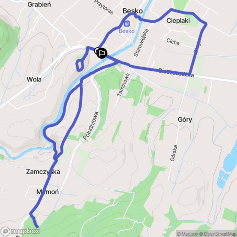 Trudna wędrówka w Besku, Mymoniu i Przełomie Wisłoka - 9,8 km - Besko