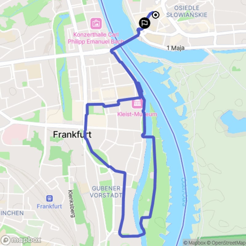 Łatwy 5,2-kilometrowy spacer po Słubicach i Frankfurcie - Słubice