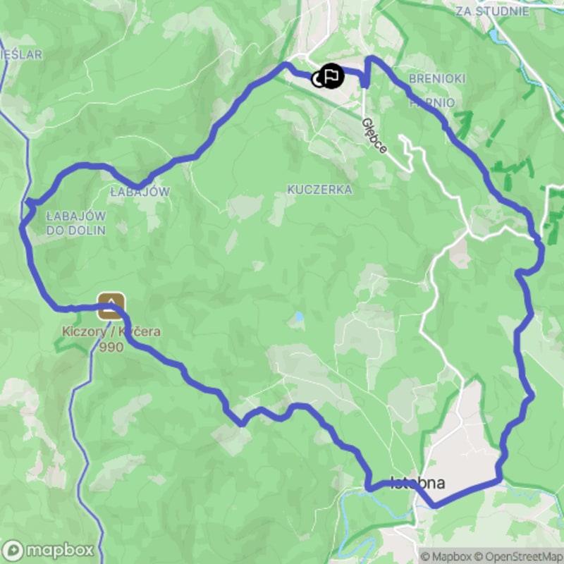 Beskid Śląski Wisła-Glebce - Stozek, Kyirkawica, Kiczory, Kubalonka (22km, trudny) - Wisła