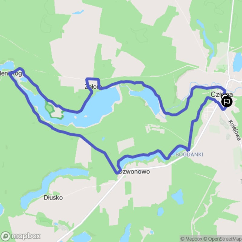 Trudna wędrówka: szlak nad jeziorem Człopa (18,6 km) - Człopa
