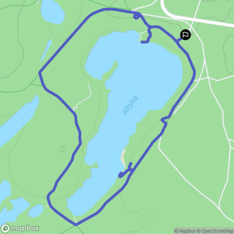 Łatwa 3,5-kilometrowa pętla nad jeziorem Afryka, Łęknica - Łęknica