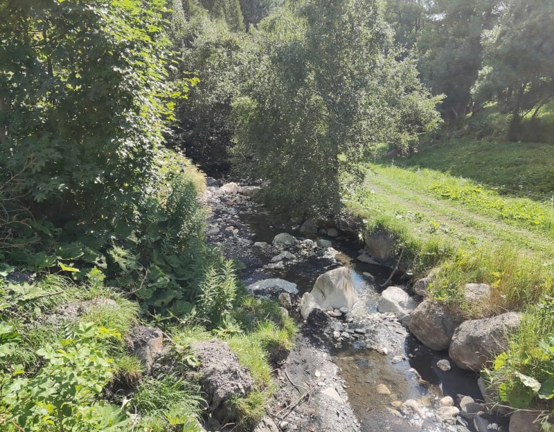 Oratoire Saint-Denis et vue sur Besse-en-Oisans - Besse