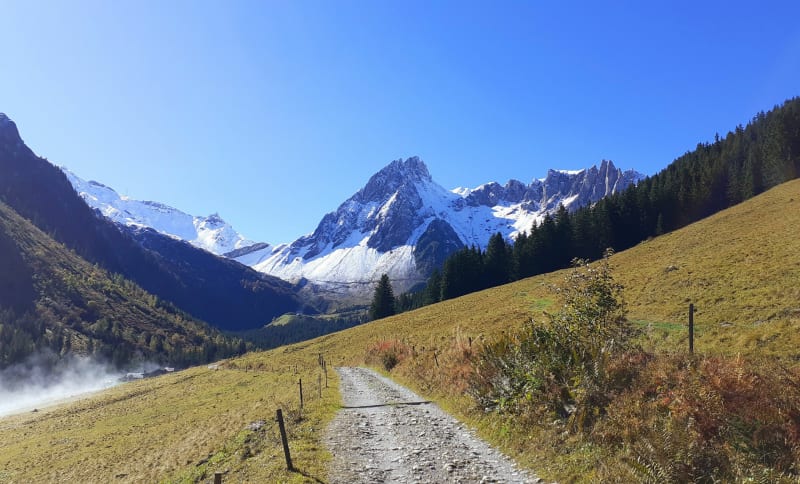 Col de la fenêtre depuis Notre-Dame de la Gorge - Les Contamines-Montjoie