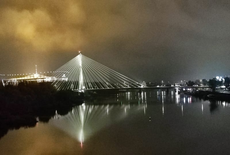 Moja stała trasą po ciemku - Warszawa