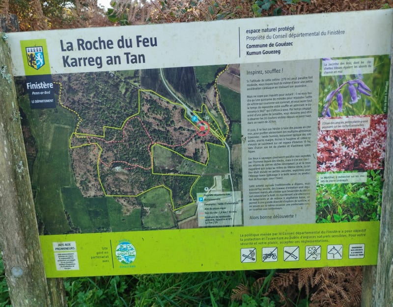 Aller retour à  la Roche du Feu - Gouézec