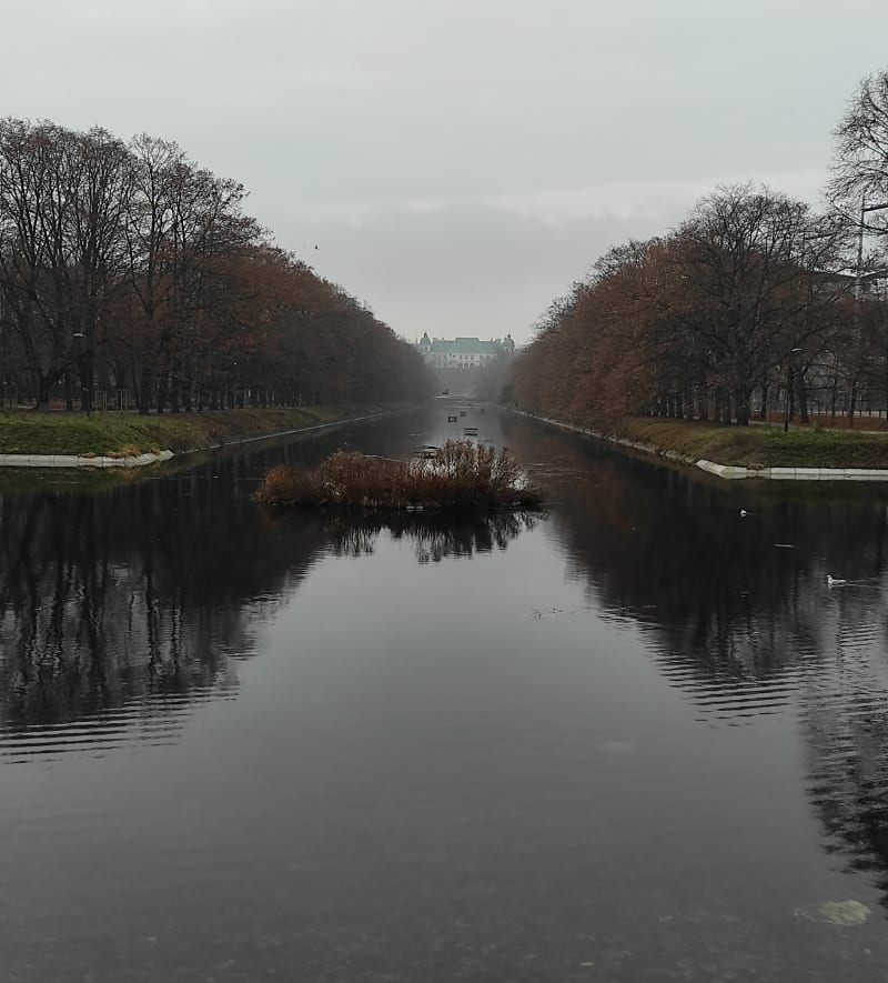 Zjazd przez Łazienki do mostu Łazienkowskiego - Warszawa