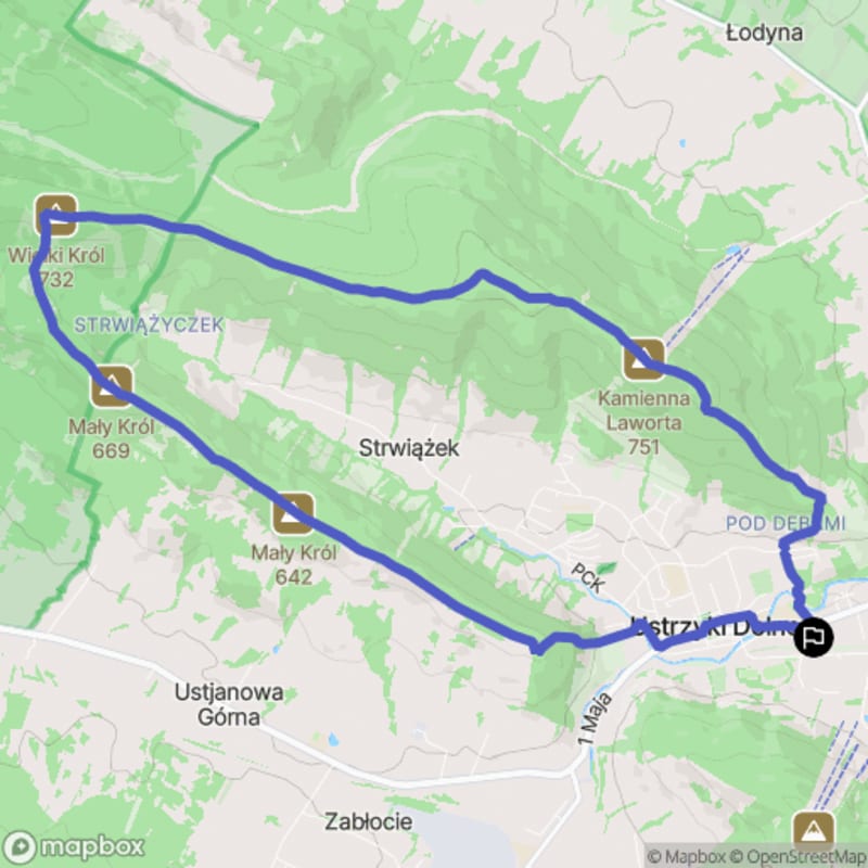 13km Hard Hike: Ustrzyki Dolne - czerwony szlak (Czerwony Szlak) - Ustrzyki Dolne
