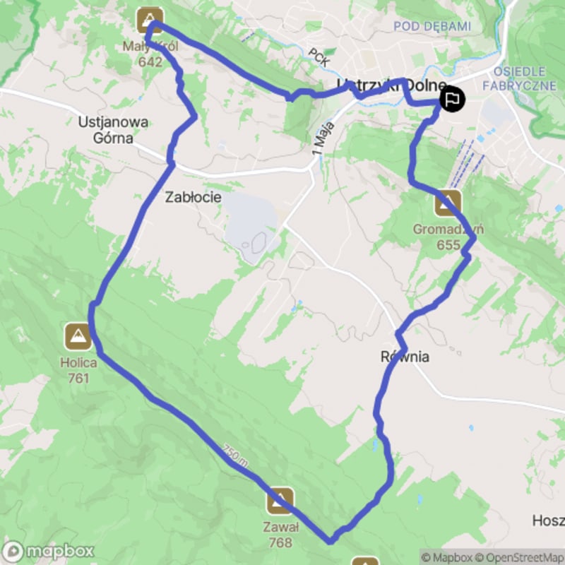 Hard Hike: Ustrzyki Dolne - pętla Holica (17,5 km) - Ustrzyki Dolne