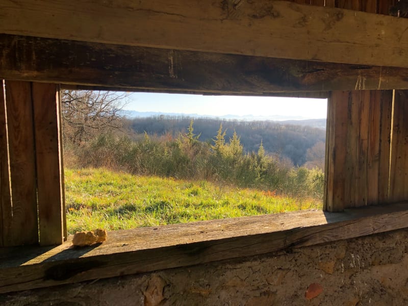 Vue sur les Pyrénées, par le Bousquet - Miélan
