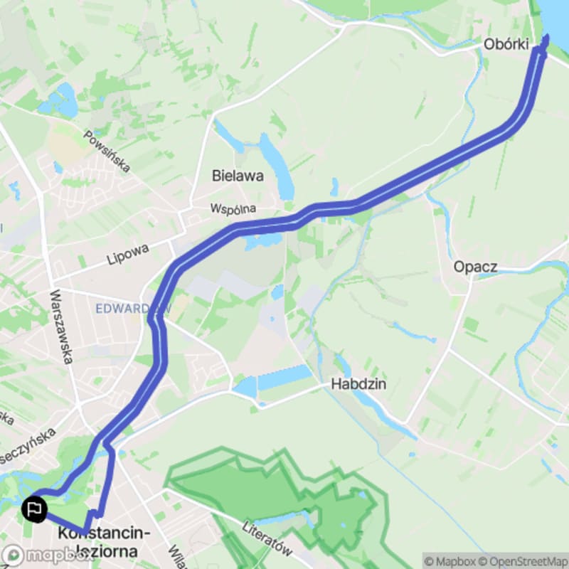 Ciężka 14-kilometrowa wędrówka wzdłuż rzeki Jeziorki (Obórki do Bielawy) - Konstancin-Jeziorna