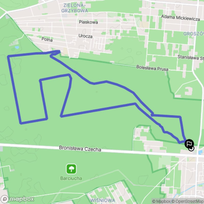 Wymagająca trasa MTB o długości 10,3 km - Góra Szybownikowa - Warszawa