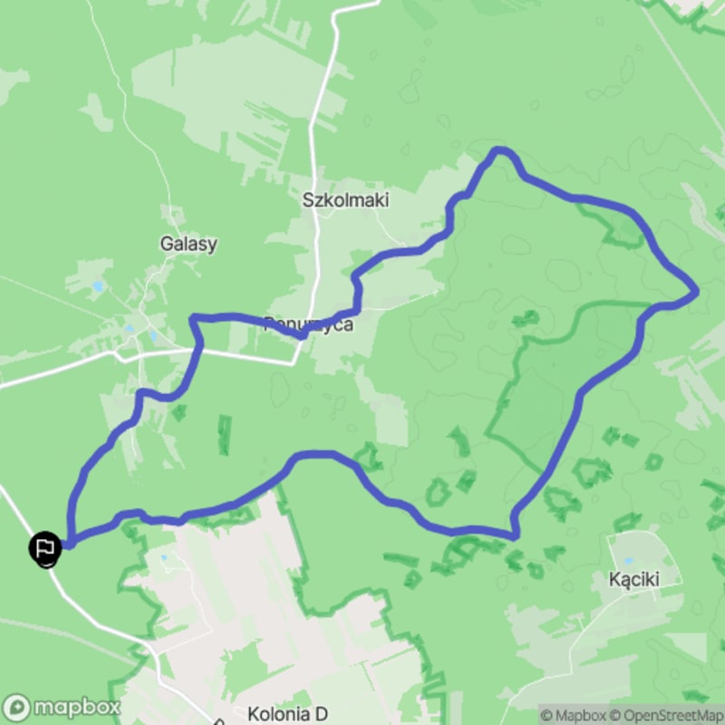 Trudna 14,8-kilometrowa trasa: Mazowsze - Ponurzyca do Czarci Dół (Lasy Celestynowskie) - Osieck