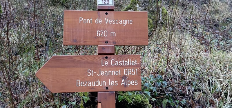 Passerelle Vescagne - Vence
