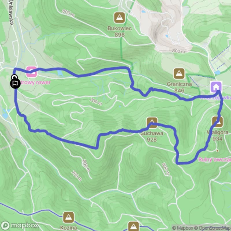 Trudna pętla 8,1 km z Sokołowska do Waligóry - Sokołowsko