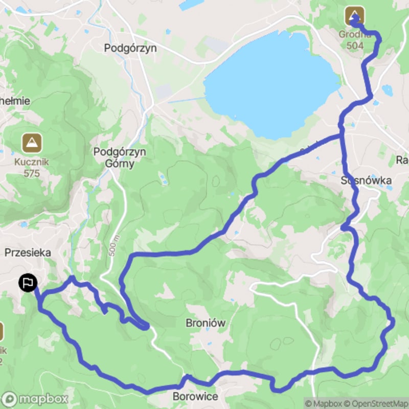 Przesieka, Wodospad Podgórnej, Kaskady Myi, Ruiny Zamku Henryka, Kaplica Św.Anny - Przesieka