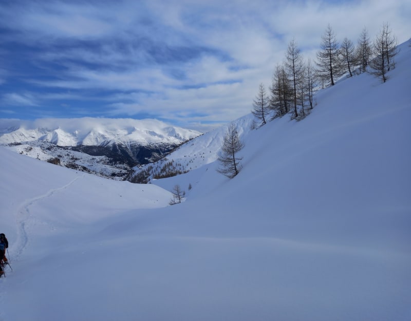 Col de Crous depuis Roya en Tinée - Saint-Étienne-de-Tinée