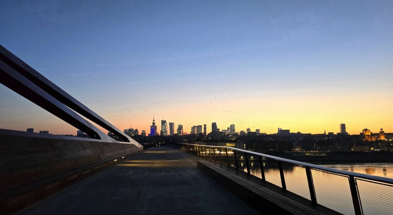 Warsaw i Wisla by night - Warszawa
