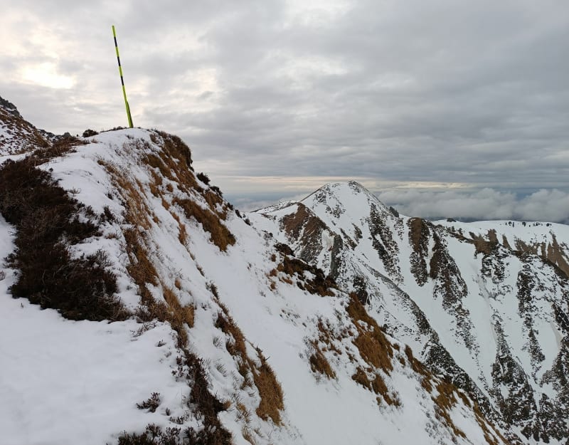 Lumières du soir  sur les sommets depuis le Sancy - Mont-Dore