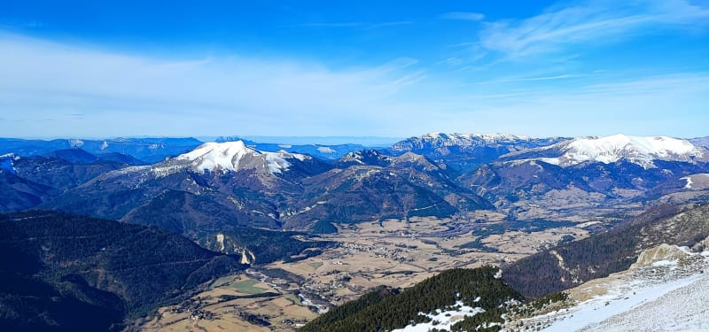 Chamousset et Grand Chamousset depuis la route de la Jarjatte - Lus-la-Croix-Haute