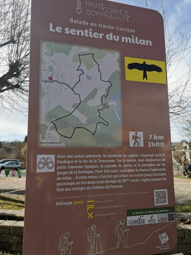 Liginiac, Sentier du Milan par Chaux - Liginiac