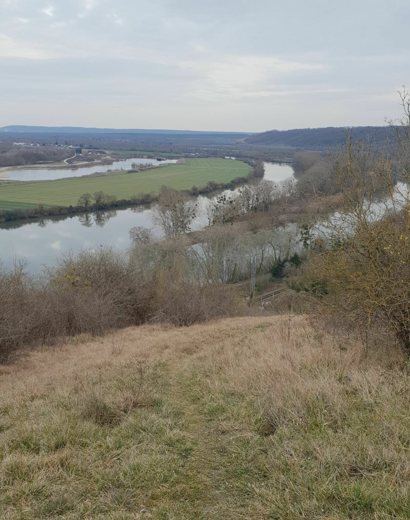 Heudebouville et vue panoramique sur la Seine - Heudebouville