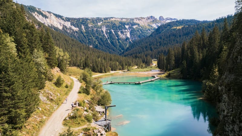 Le lac de la Rosière à Courchevel.