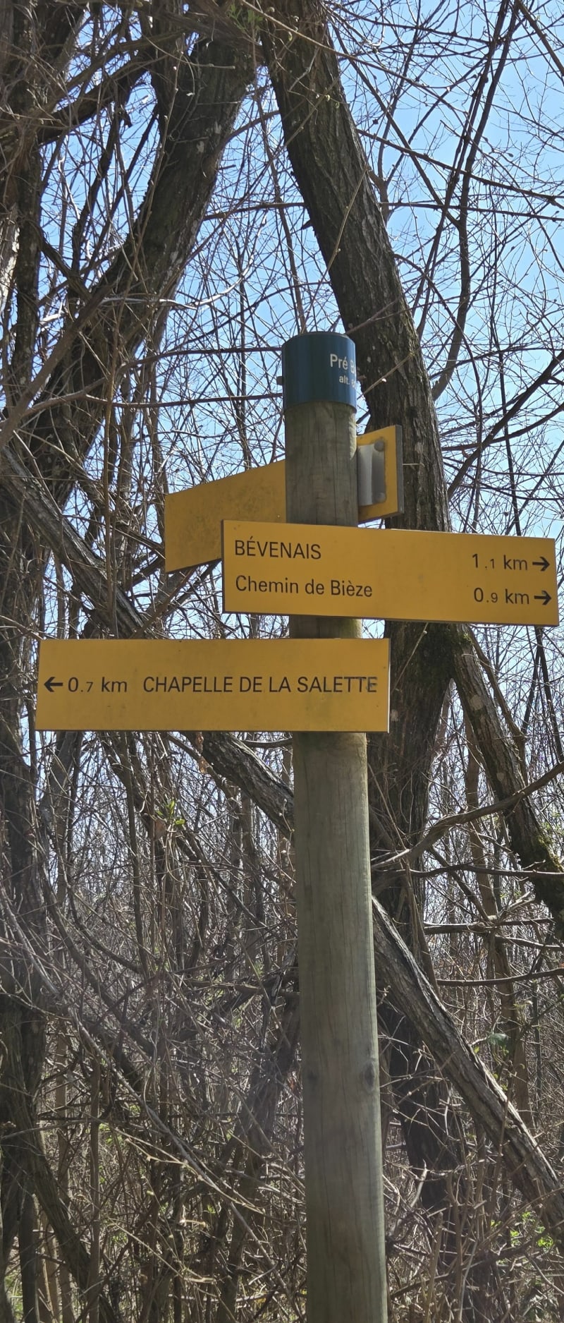 Départ depuis Bévenais en direction de la Chapelle - Bévenais