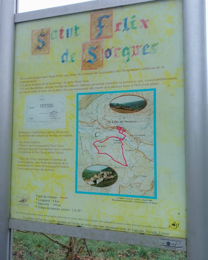 Sentier des écoles de Saint-Félix-de-Sorgues, par Bourmoul - Saint-Félix-de-Sorgues
