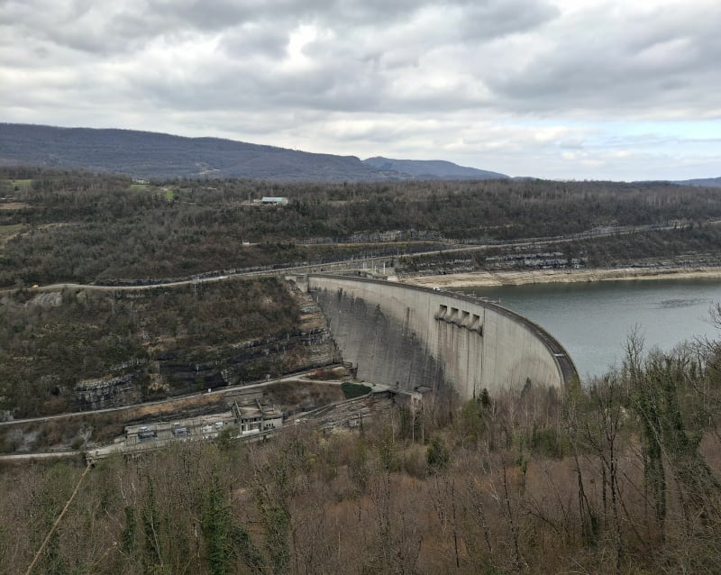 Le tour des belvédère de Vouglans, par le barrage - Martigna