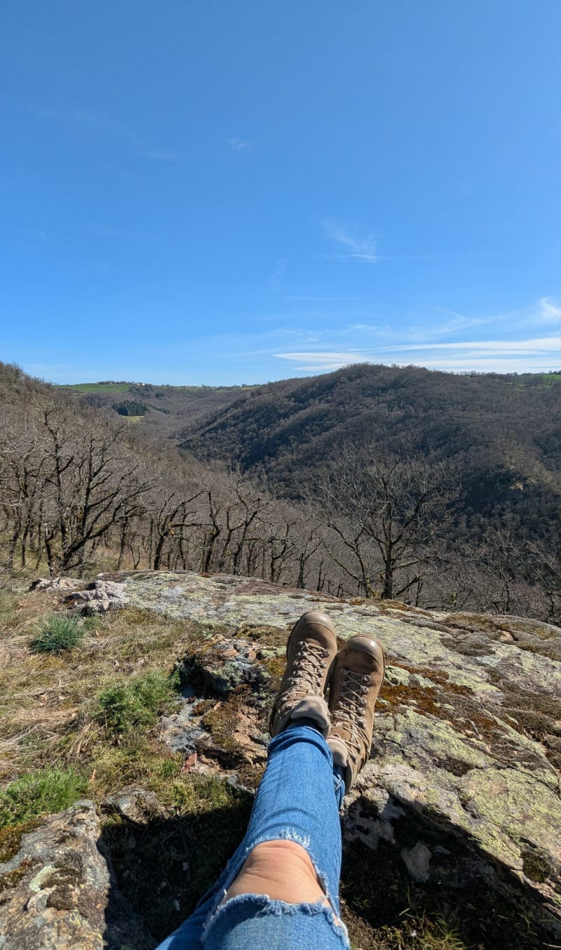 Vue de la gorge de l'Alzou - Maleville