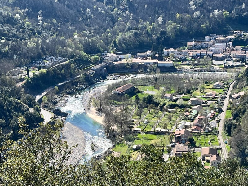 Départ La Charderie passage par Bayzan, vue panoramique - Pont-de-Labeaume