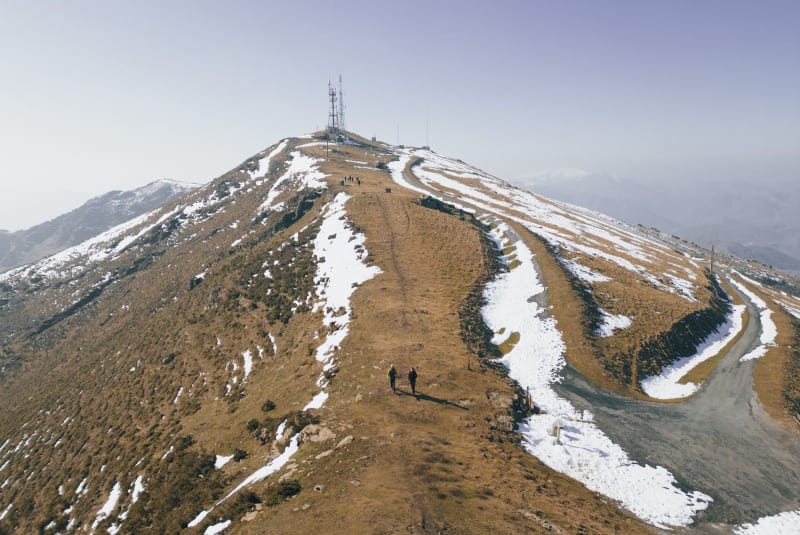 Vue sur le sommet du mont Baïgura dans le Pays basque.