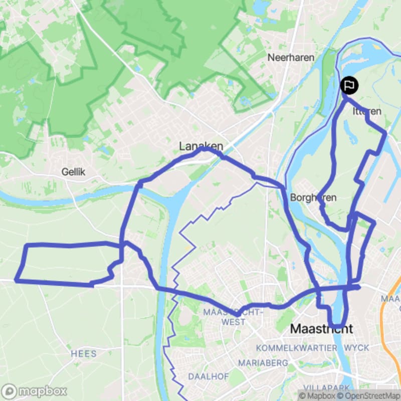 Balade à vélo : Itteren, Maasvallei - Maastricht