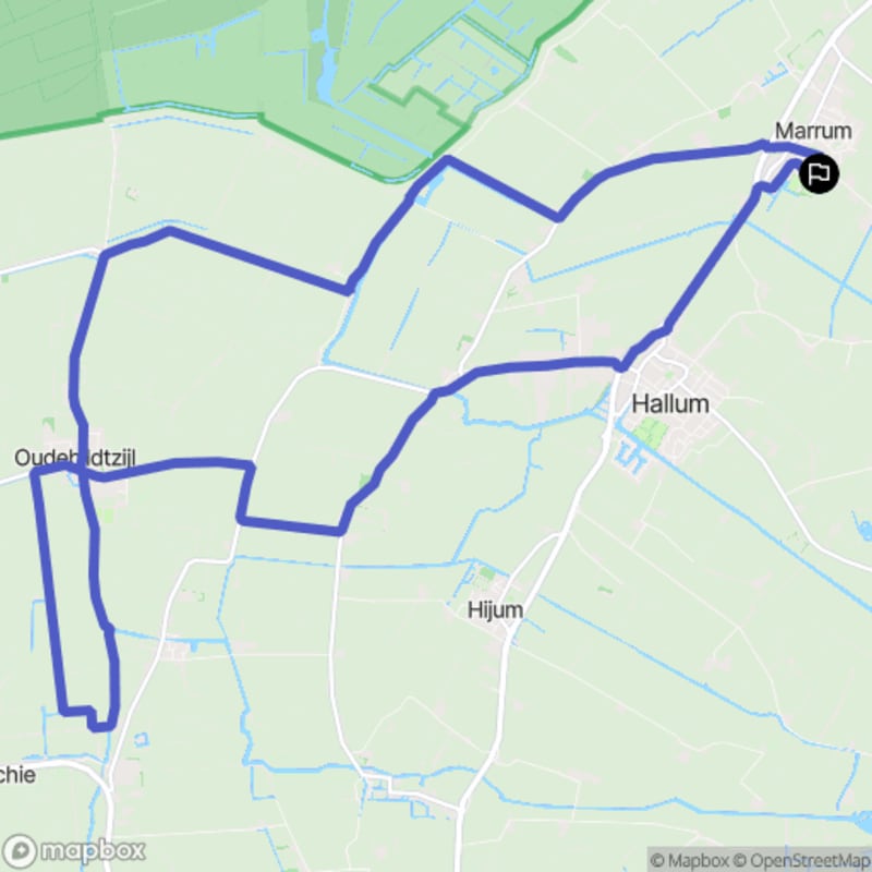 Fietstocht in Fryslân vanuit Westernijtsjerk - Marrum
